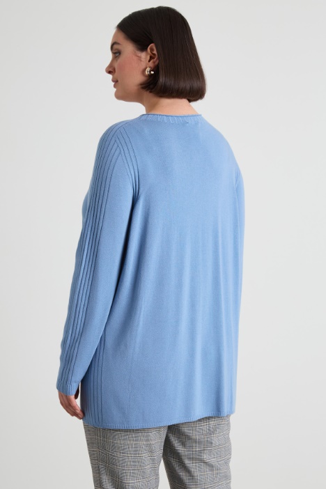 Maglia con dettagli a coste