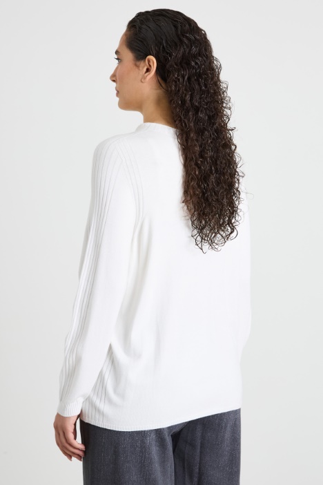 Maglia con dettagli a coste