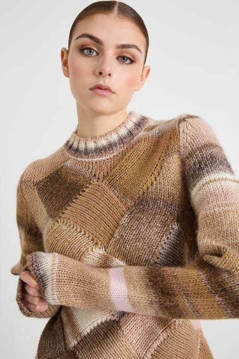 Maglia a fantasia in lana