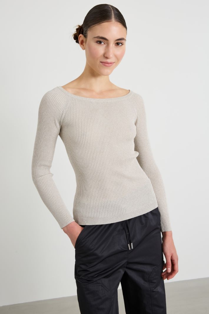 Jersey lurex de canalé