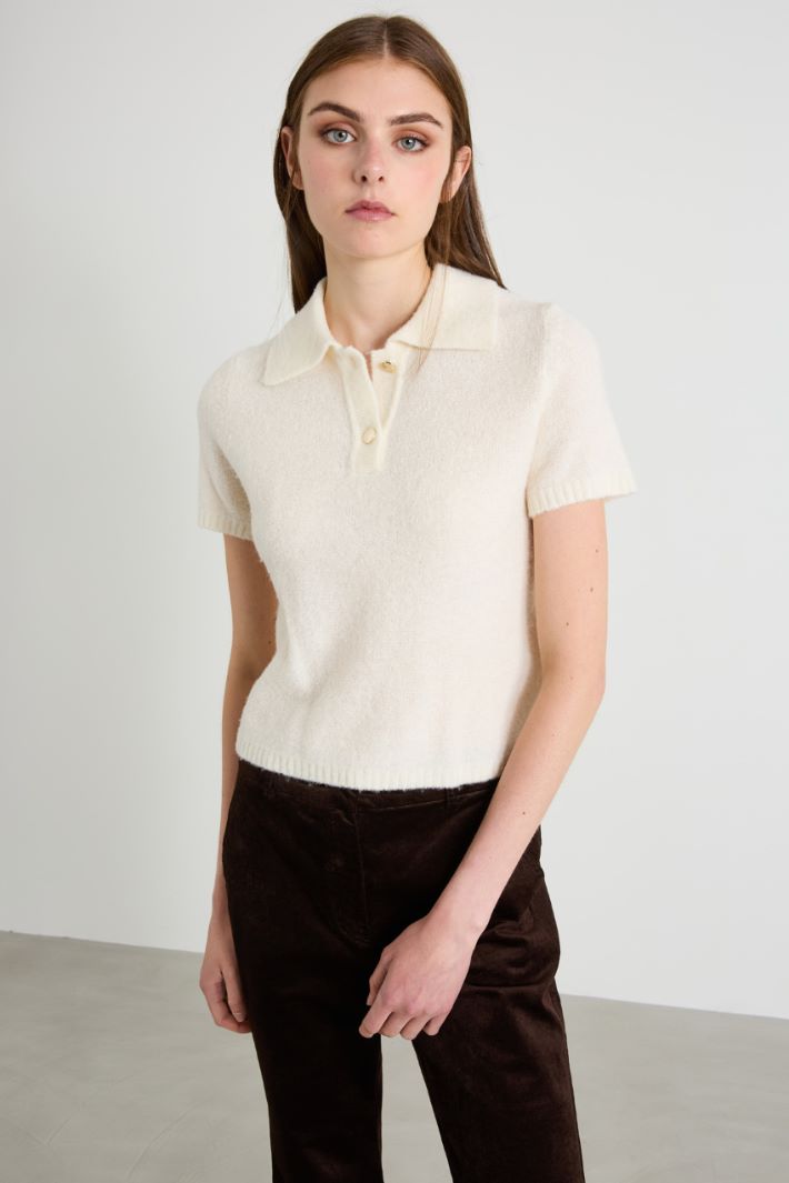 Polo-style crop sweater Intrend