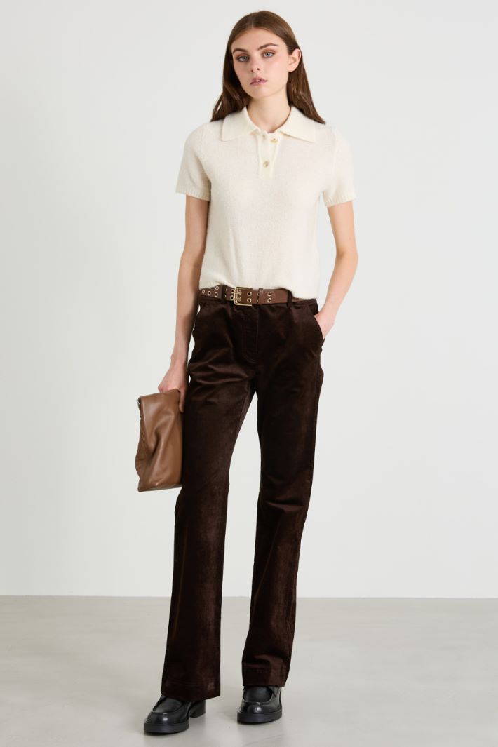 Polo-style crop sweater Intrend - 3
