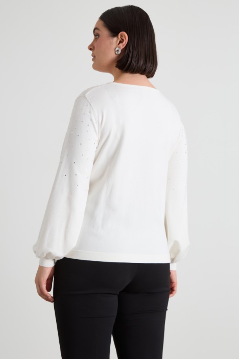 Maglia in viscosa con strass