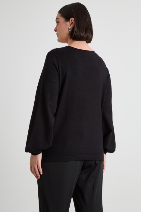 Maglia in viscosa con strass