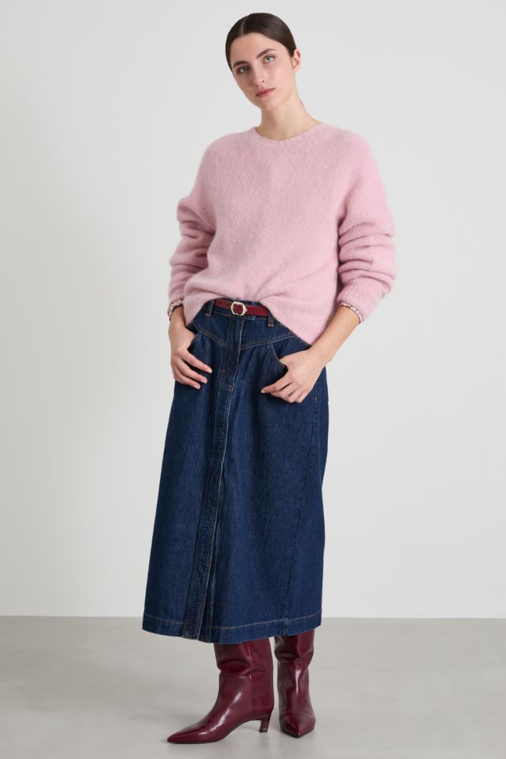 Loose-fit alpaca-blend sweater Intrend - 3
