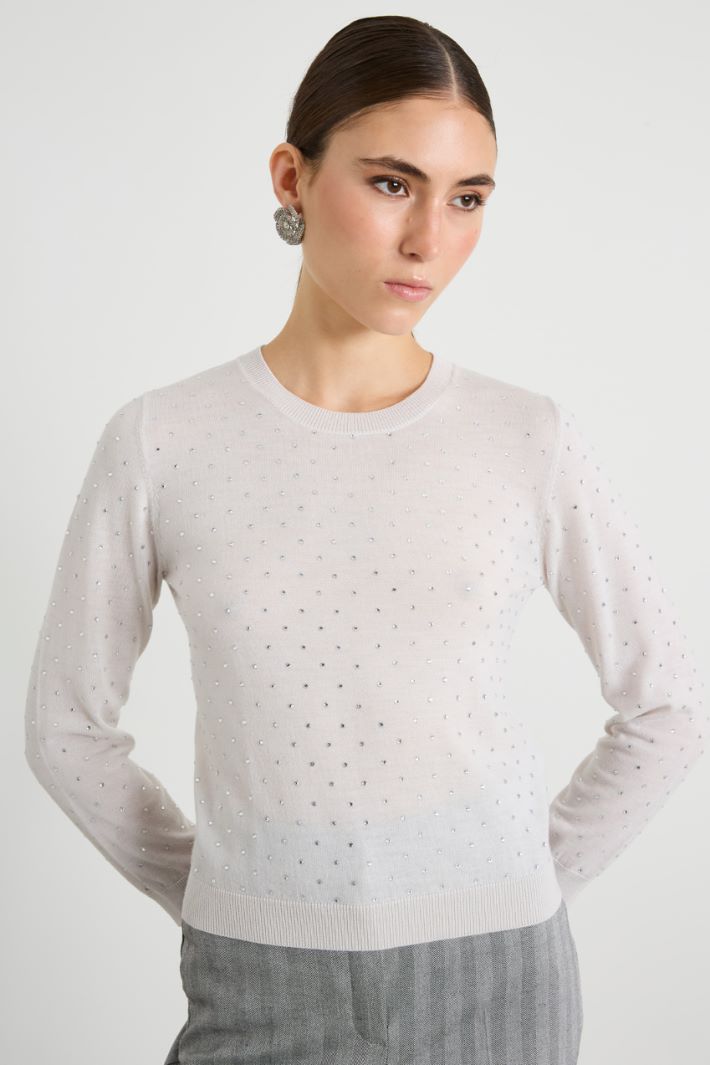Rhinestone sweater Intrend - 4