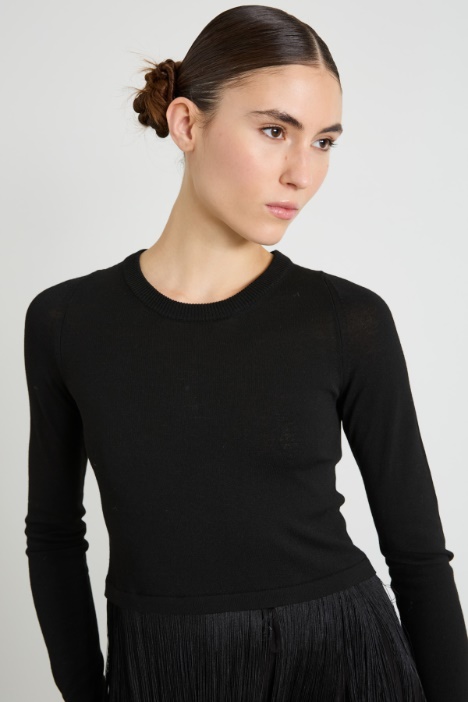 Maglia con frange lunghe