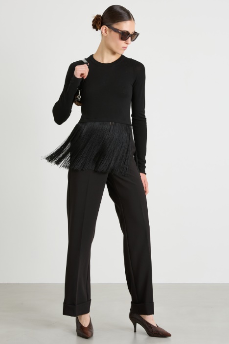 Long-fringe sweater Intrend