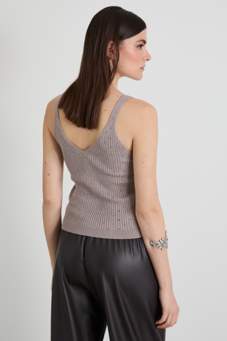 Rhinestone knit top Intrend - 3