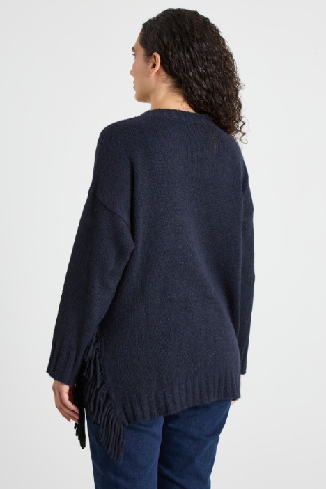 Maglia con frange al fondo