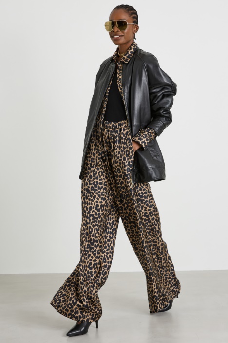 Bomber imbottito in vera pelle Intrend