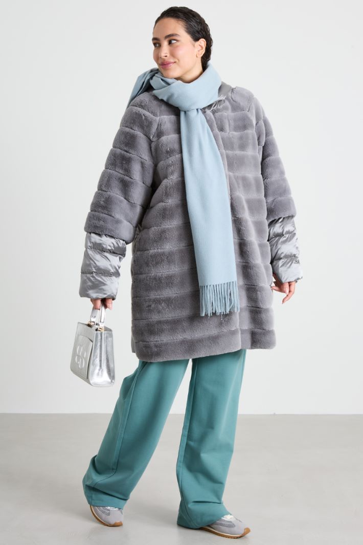 Faux fur padded jacket Intrend
