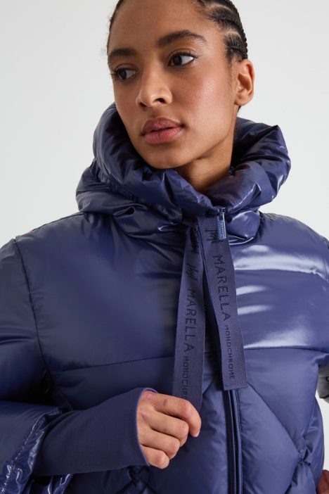 Chaqueta de plumas con puños maxi