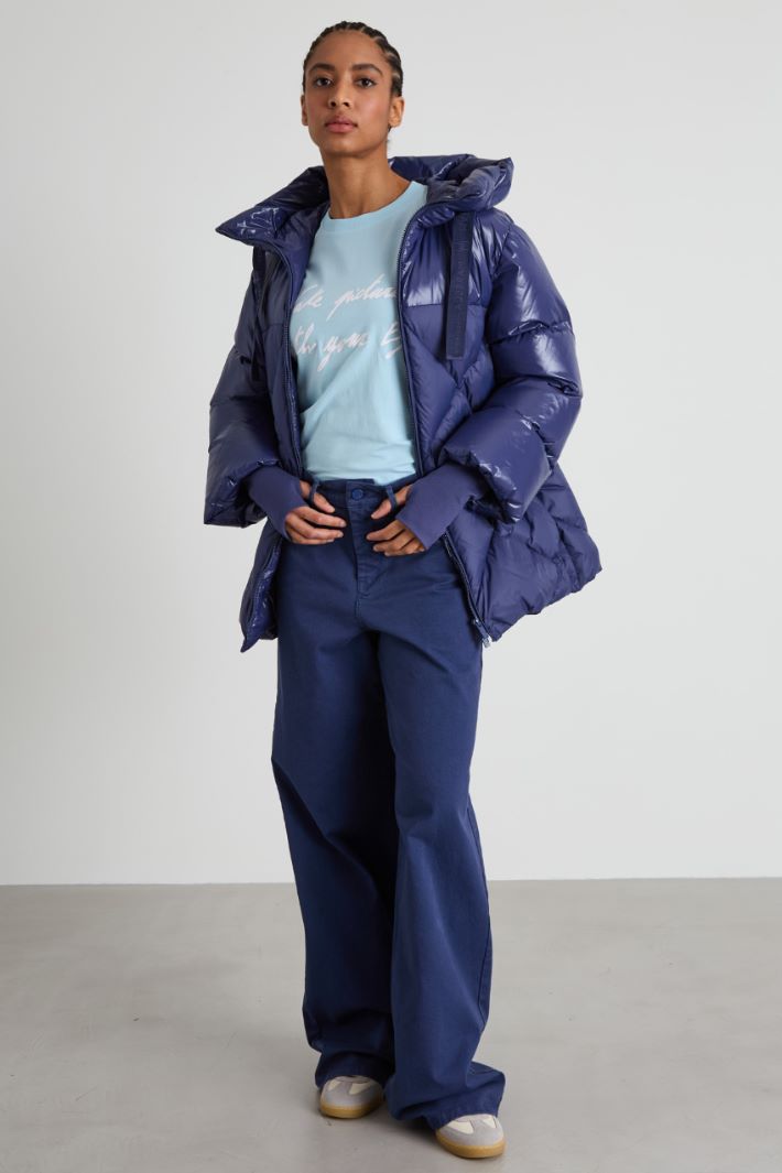 Down jacket with maxi cuffs Intrend