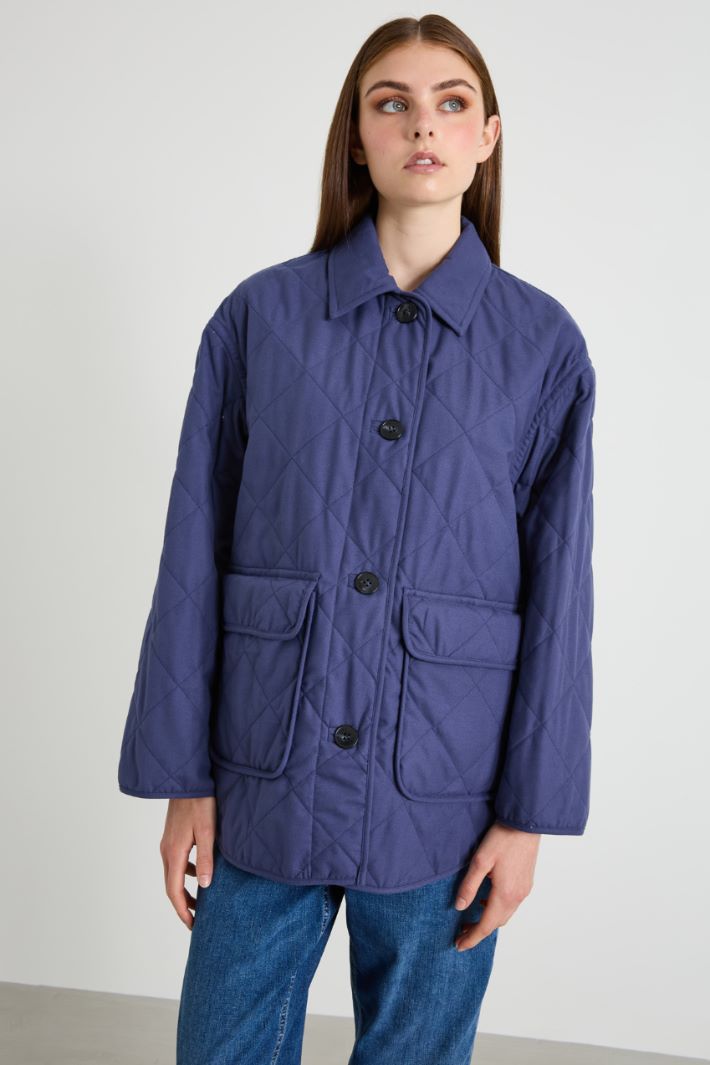 Padded jacket in quilted flannel Intrend - 2