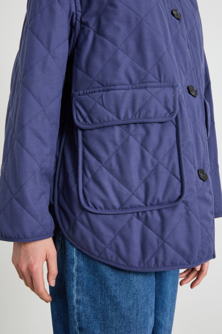 Padded jacket in quilted flannel Intrend - 4