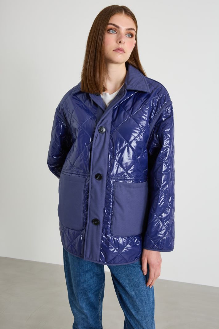 Padded jacket in quilted flannel Intrend - 5