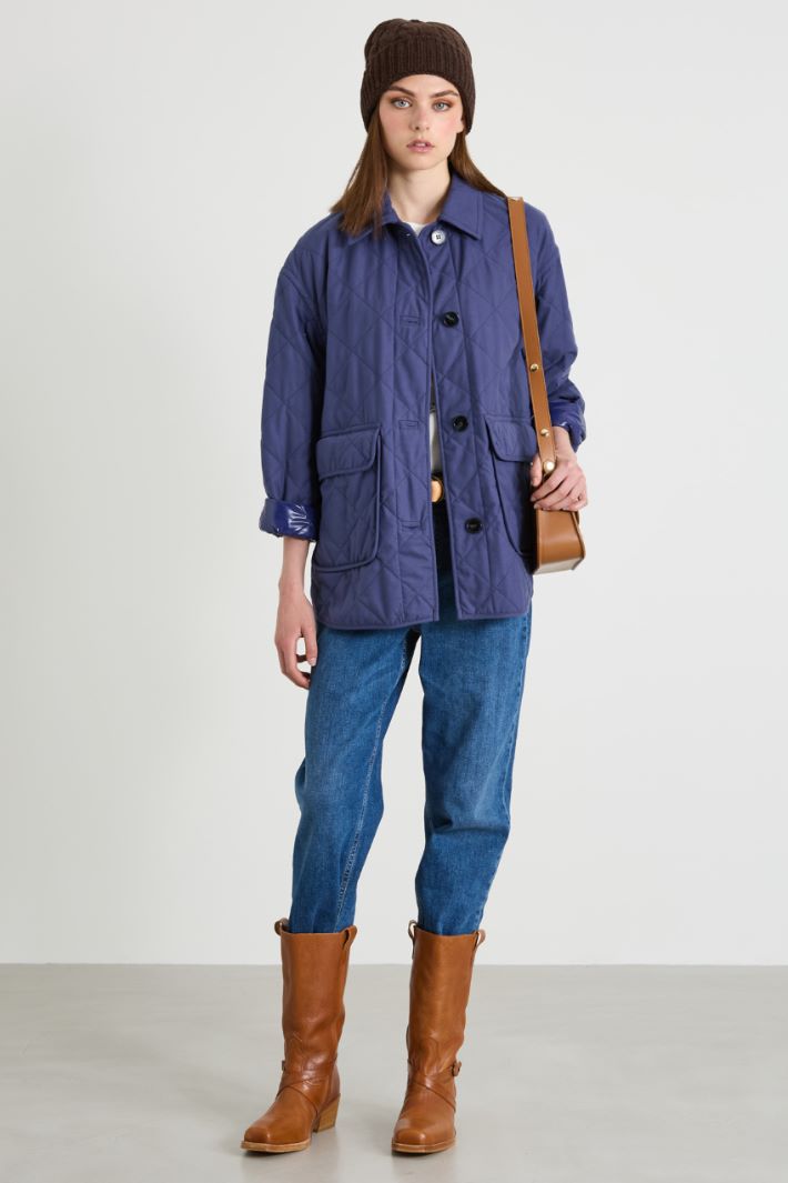 Padded jacket in quilted flannel Intrend