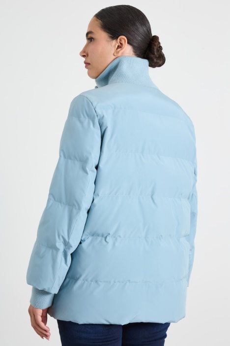 Imbottito con collo in maglia