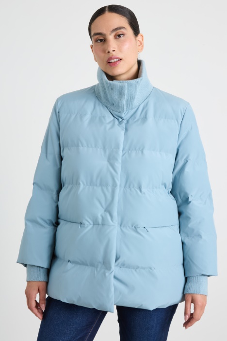 Imbottito con collo in maglia