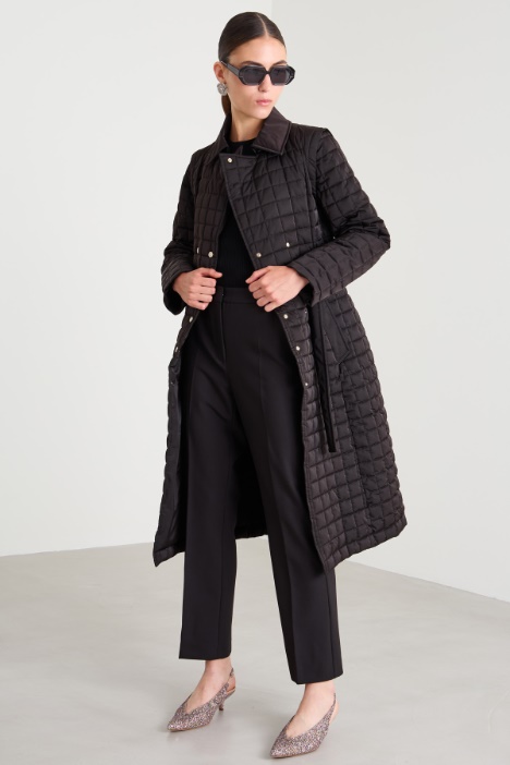 Padded coat with belt Intrend