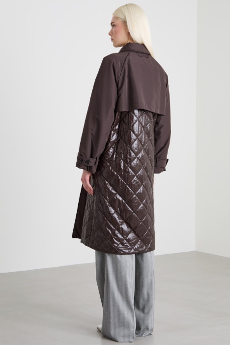 Long padded coat with belt Intrend - 2