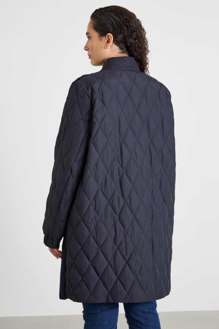 Puffer jacket with jersey front Intrend - 3