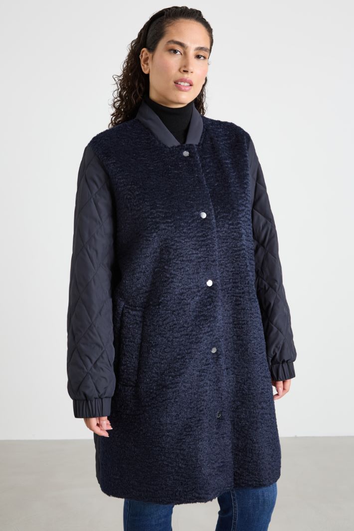 Puffer jacket with jersey front Intrend - 2