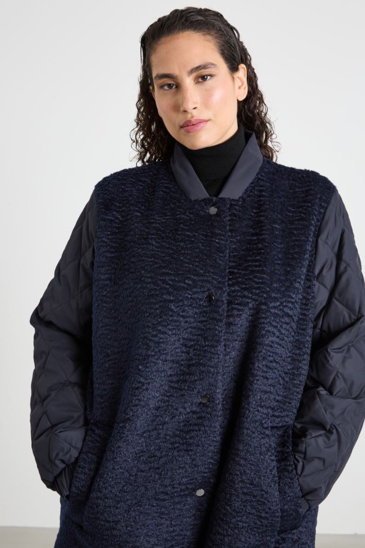 Puffer jacket with jersey front Intrend - 4