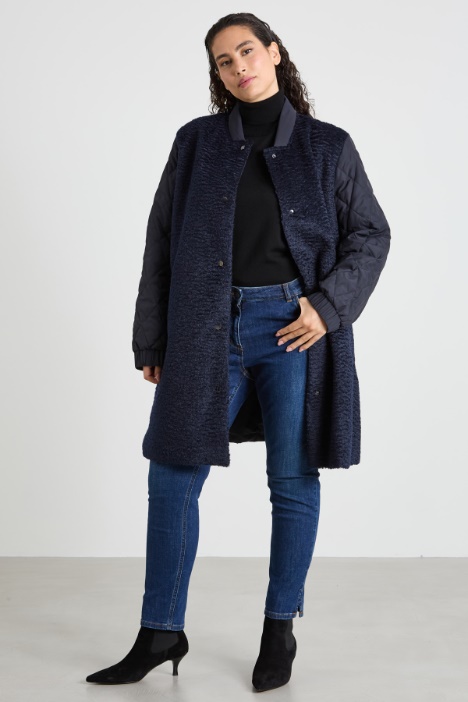 Puffer jacket with jersey front Intrend
