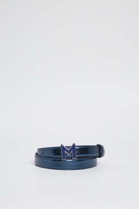 Laminated leather belt Intrend