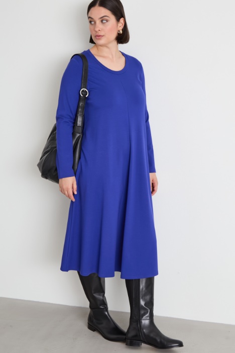 Vestido acampanado de punto