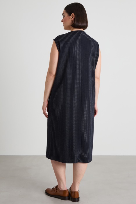 Abito gessato in jersey