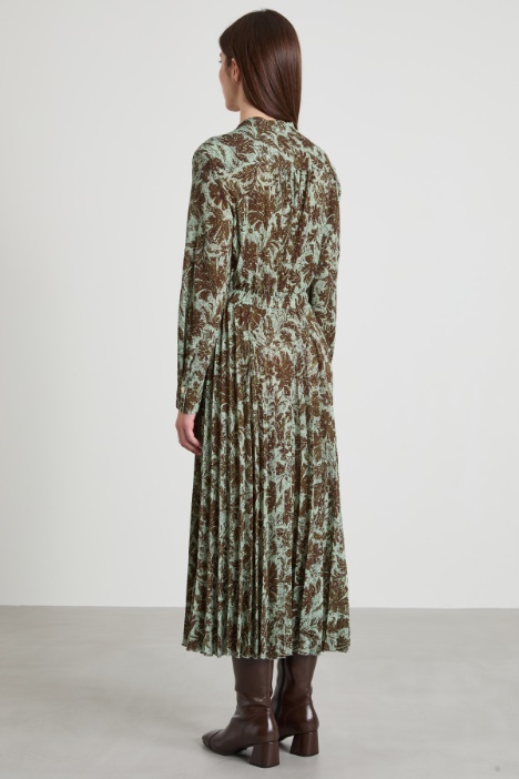 Abito lungo in jersey crépe