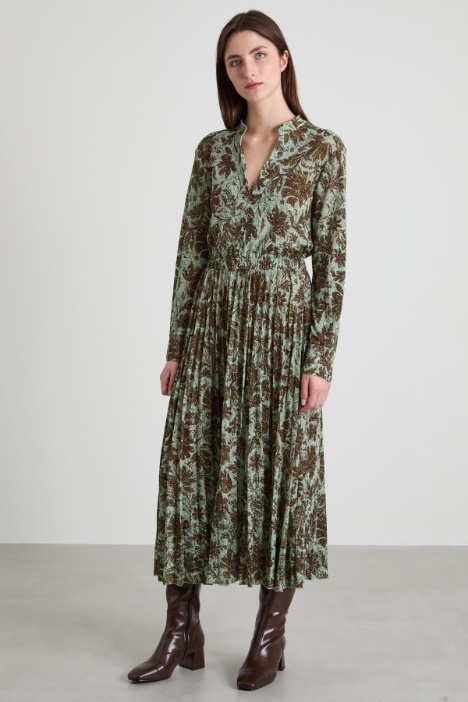 Abito lungo in jersey crépe