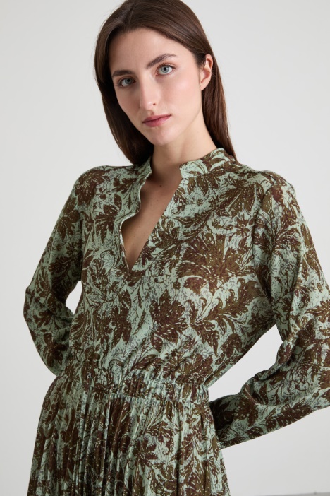 Abito lungo in jersey crépe