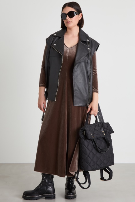 Vestido de chenilla elástica Intrend