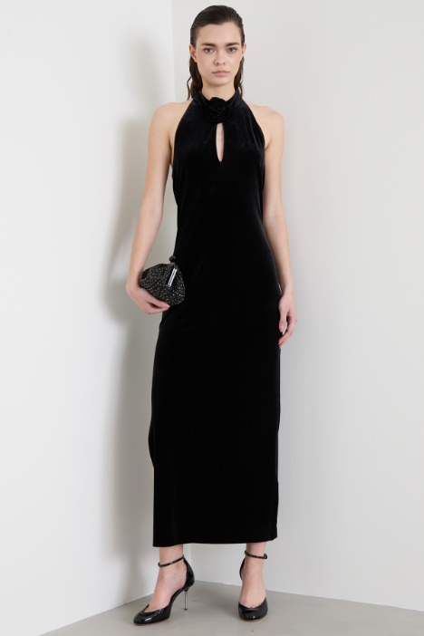 Dress with flower brooch Intrend