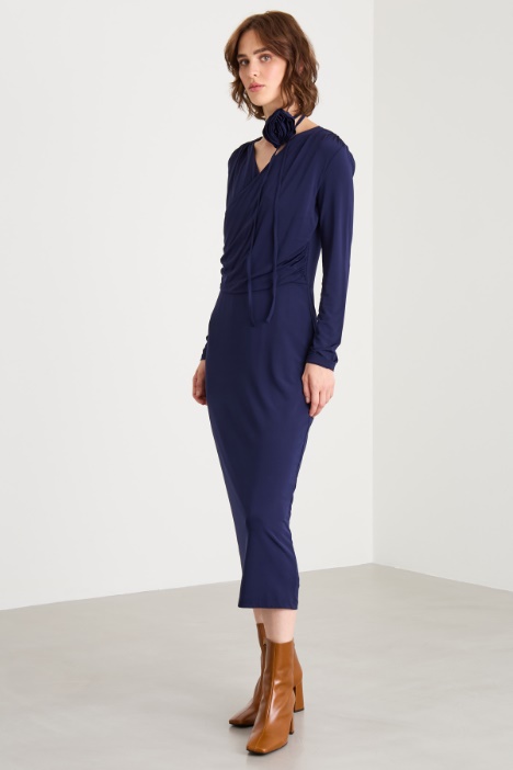 Abito midi in jersey leggero