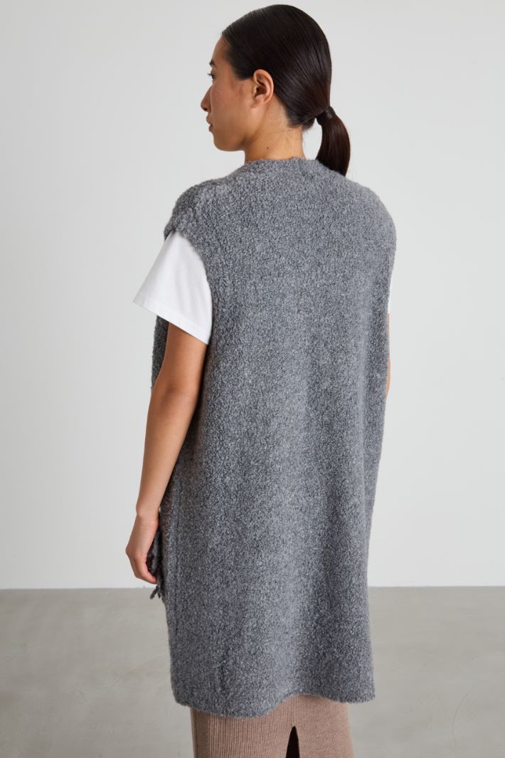 Gilet in filato bouclé