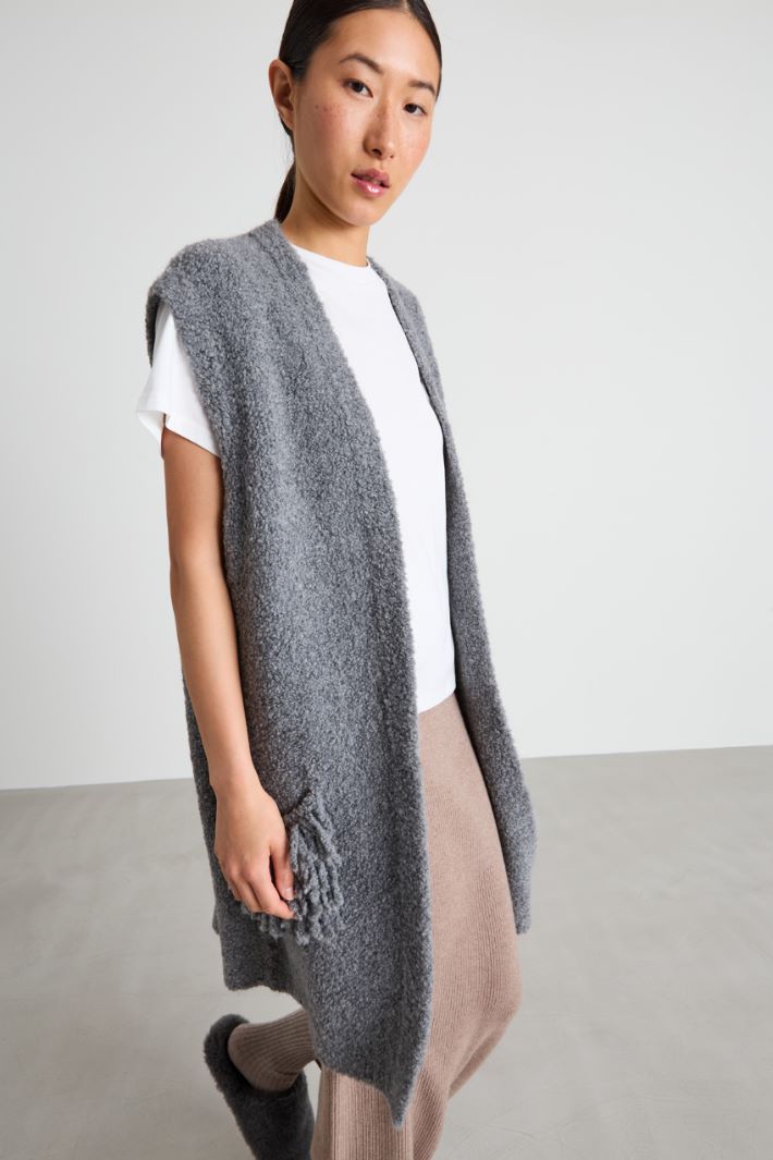 Gilet in filato bouclé
