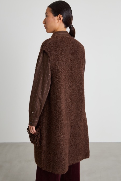 Gilet in filato bouclé