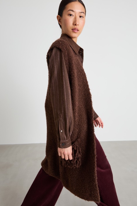 Gilet in filato bouclé