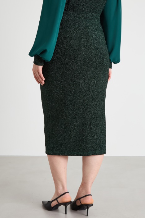 Gonna in jersey lamé