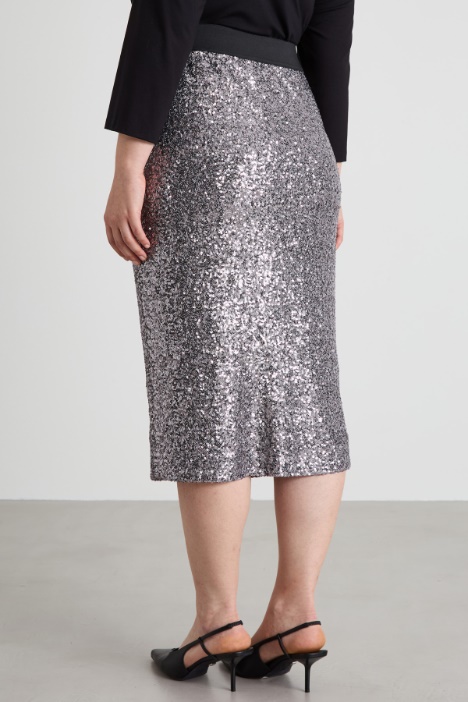 Gonna a tubino con paillettes