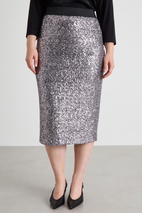 Gonna a tubino con paillettes