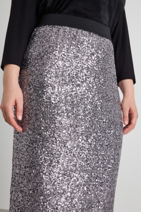 Gonna a tubino con paillettes