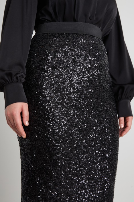 Gonna a tubino con paillettes