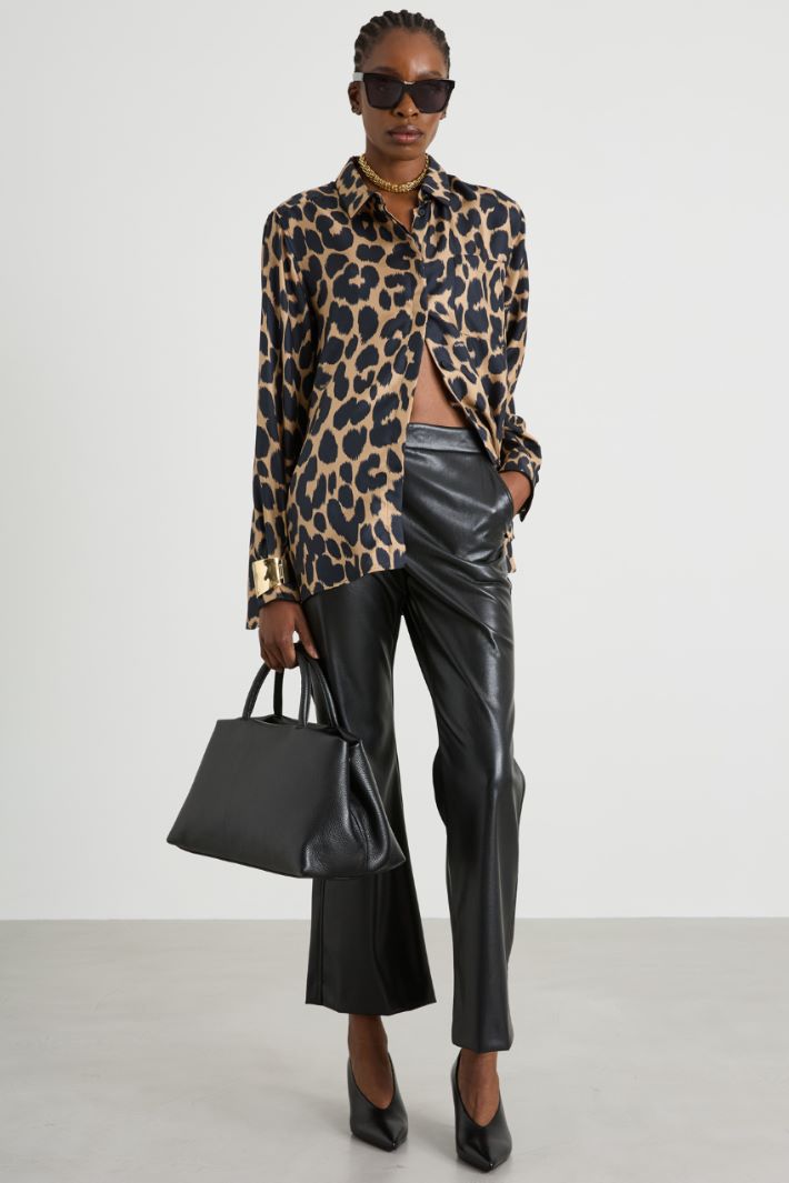 Faux leather trousers Intrend