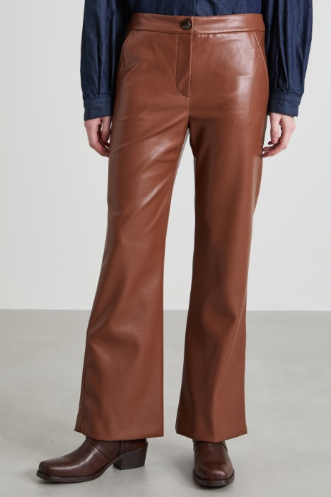 Pantaloni in jersey spalmato